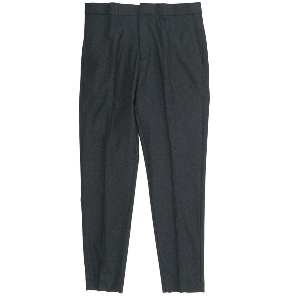 NWT Banana Republic Tapered Perfect Flannel Dress Pant, Charcoal Gray, 33x30 - Picture 2 of 6